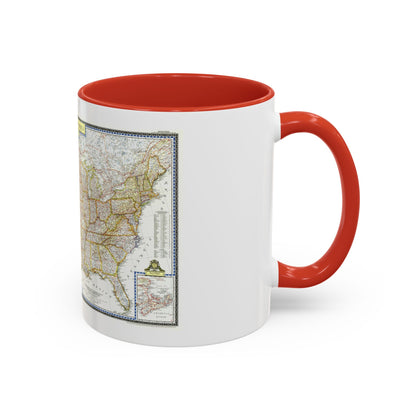 USA - The United States (1951) (Map) Accent Coffee Mug