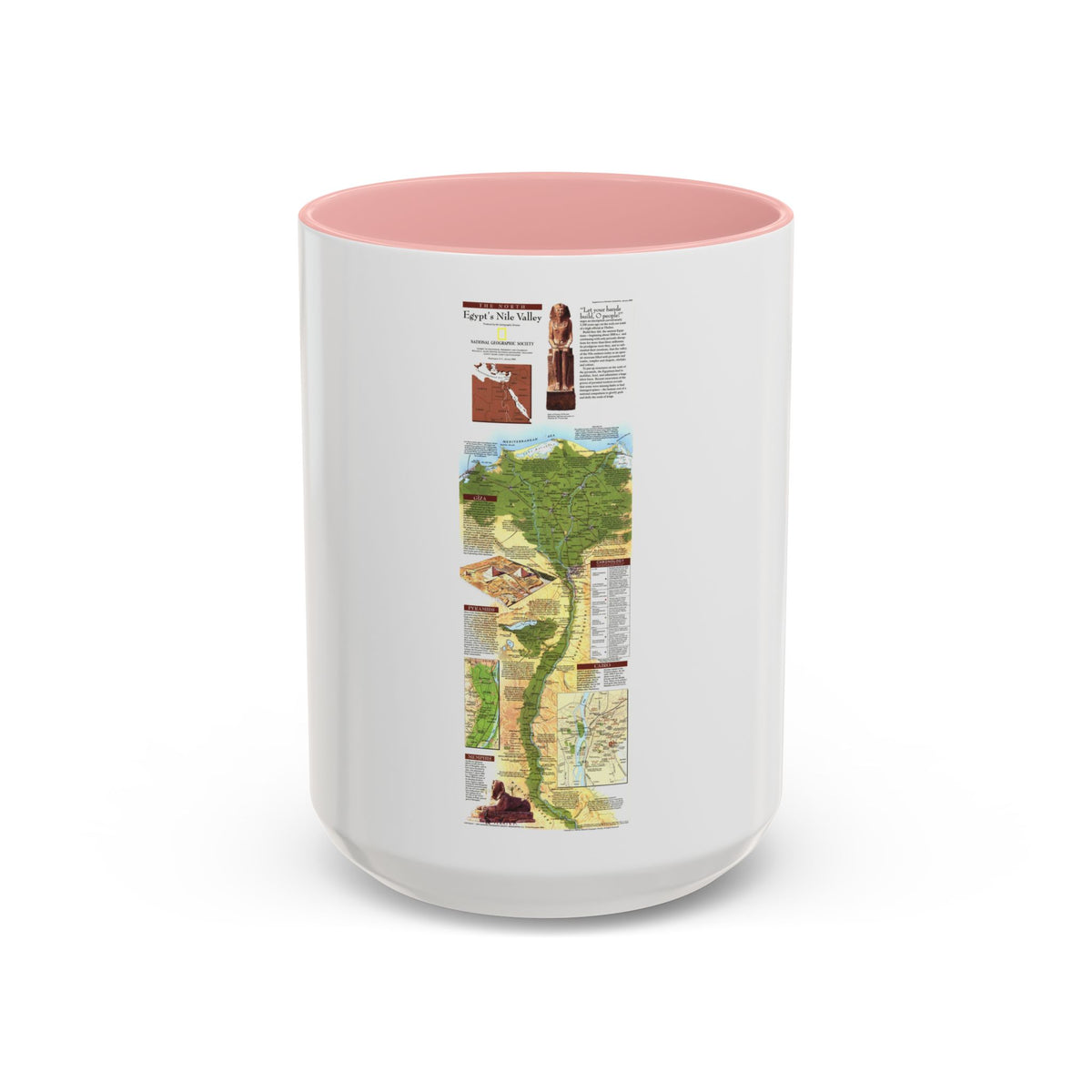 Egypt's Nile Valley- The North (1995) (Map) Accent Coffee Mug