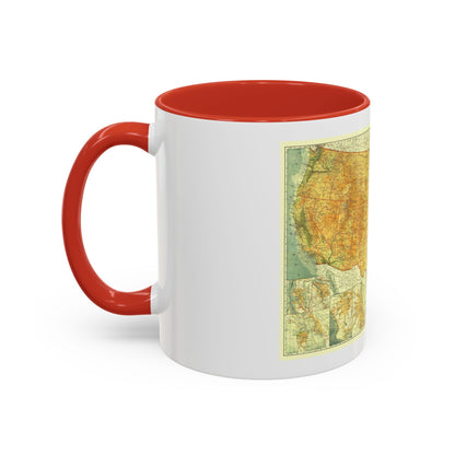 USA - The United States (1923) (Map) Accent Coffee Mug