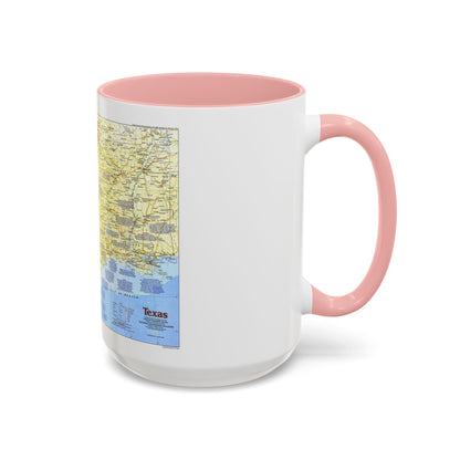USA - Texas 1 (1986) (Map) Accent Coffee Mug