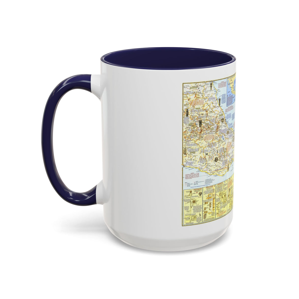 Central America - Archeological Map 1 (1968) (Map) Accent Coffee Mug