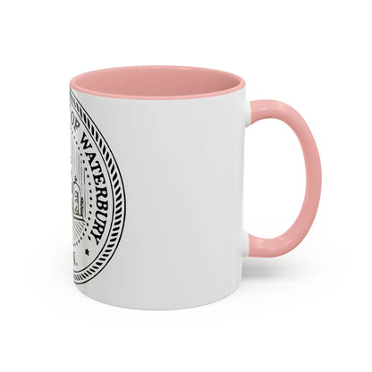 Seal of Waterbury Connecticut - Accent Coffee Mug-Go Mug Yourself