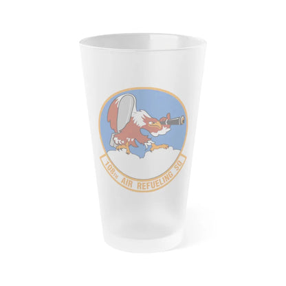 108th Air Refueling Squadron (U.S. Air Force) Frosted Pint Glass 16oz-Go Mug Yourself