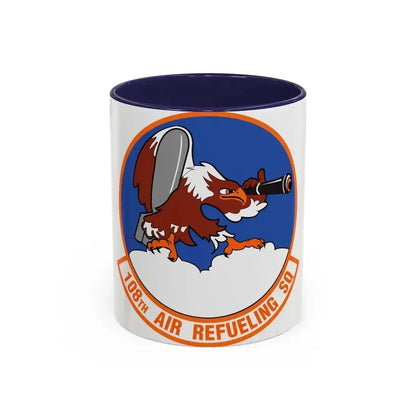 108th Air Refueling Squadron (U.S. Air Force) Accent Coffee Mug 11oz Navy - Go Mug Yourself