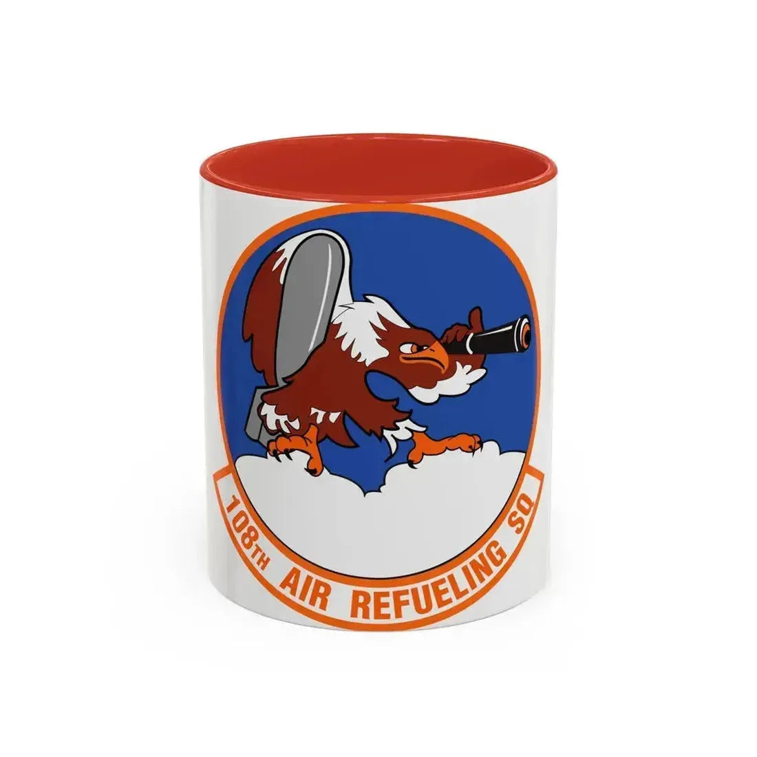 108th Air Refueling Squadron (U.S. Air Force) Accent Coffee Mug 11oz Red - Go Mug Yourself