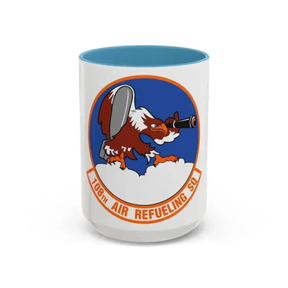 108th Air Refueling Squadron (U.S. Air Force) Accent Coffee Mug 15oz Light Blue - Go Mug Yourself