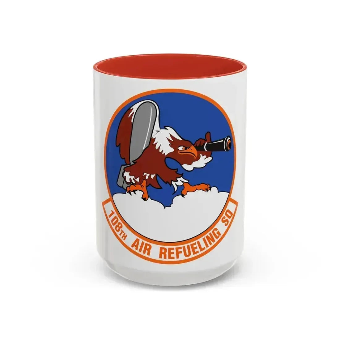 108th Air Refueling Squadron (U.S. Air Force) Accent Coffee Mug 15oz Red - Go Mug Yourself