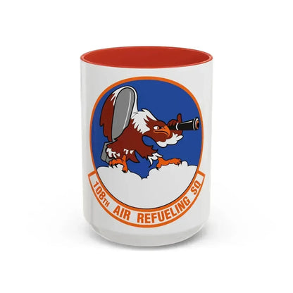 108th Air Refueling Squadron (U.S. Air Force) Accent Coffee Mug 15oz Red - Go Mug Yourself