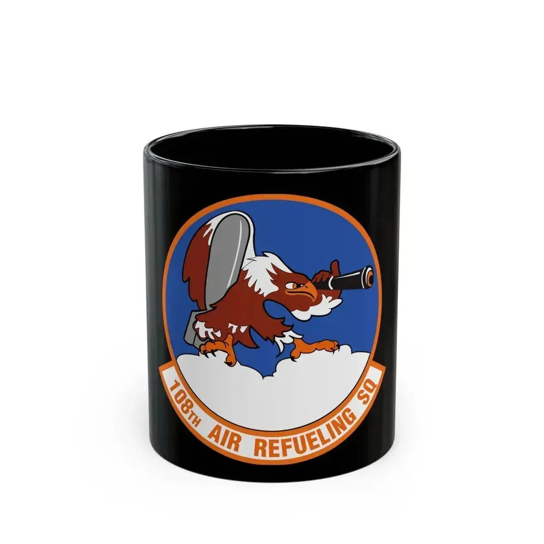 108th Air Refueling Squadron (U.S. Air Force) Black Coffee Mug 11oz - Go Mug Yourself