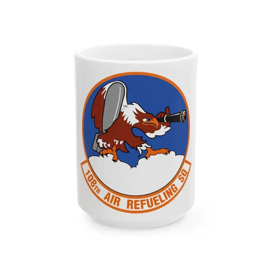 108th Air Refueling Squadron (U.S. Air Force) White Coffee Mug 15oz - Go Mug Yourself