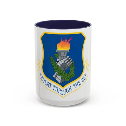 108th Air Refueling Wing (U.S. Air Force) Accent Coffee Mug 15oz Navy - Go Mug Yourself