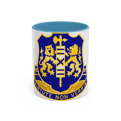 108th Infantry Regiment (U.S. Army) Accent Coffee Mug-11oz-Light Blue-Go Mug Yourself