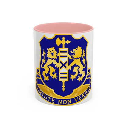 108th Infantry Regiment (U.S. Army) Accent Coffee Mug-11oz-Pink-Go Mug Yourself