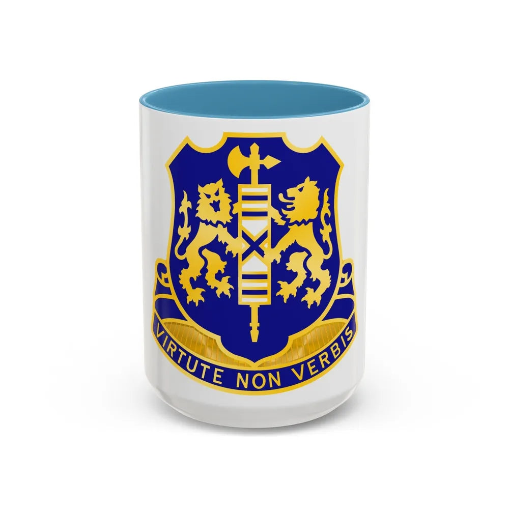 108th Infantry Regiment (U.S. Army) Accent Coffee Mug-15oz-Light Blue-Go Mug Yourself