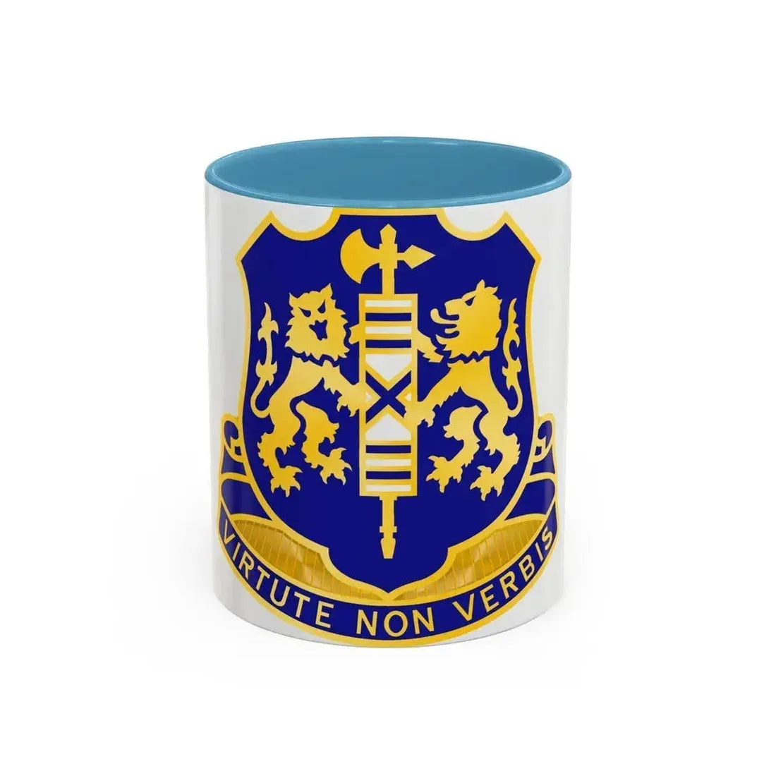 108th Infantry Regiment (U.S. Army) Accent Coffee Mug 11oz Light Blue - Go Mug Yourself