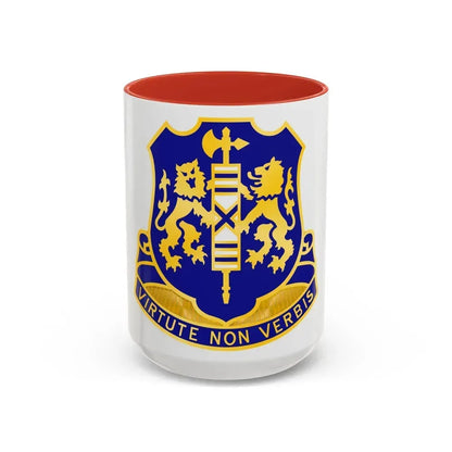 108th Infantry Regiment (U.S. Army) Accent Coffee Mug 15oz Red - Go Mug Yourself