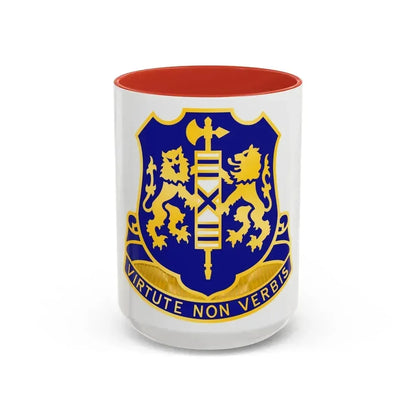 108th Infantry Regiment (U.S. Army) Accent Coffee Mug 15oz Red - Go Mug Yourself