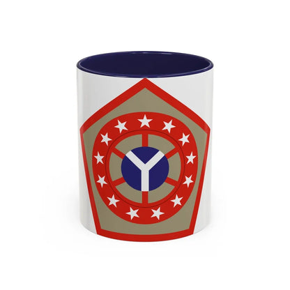 108th Sustainment Brigade (U.S. Army) Accent Coffee Mug-11oz-Navy-Go Mug Yourself