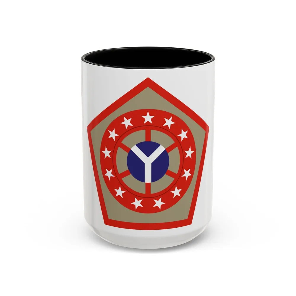 108th Sustainment Brigade (U.S. Army) Accent Coffee Mug-15oz-Black-Go Mug Yourself