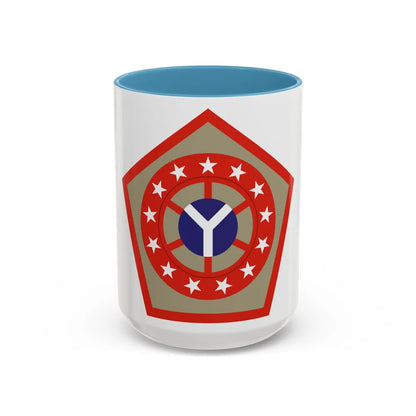 108th Sustainment Brigade (U.S. Army) Accent Coffee Mug-15oz-Light Blue-Go Mug Yourself