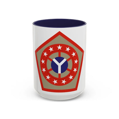 108th Sustainment Brigade (U.S. Army) Accent Coffee Mug-15oz-Navy-Go Mug Yourself