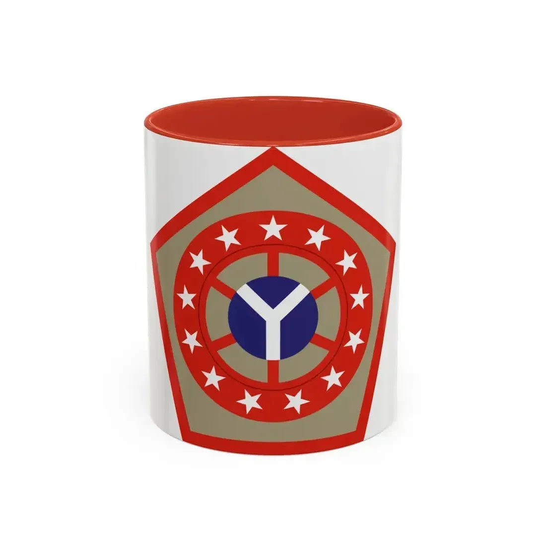 108th Sustainment Brigade (U.S. Army) Accent Coffee Mug 11oz Red - Go Mug Yourself
