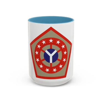 108th Sustainment Brigade (U.S. Army) Accent Coffee Mug 15oz Light Blue - Go Mug Yourself