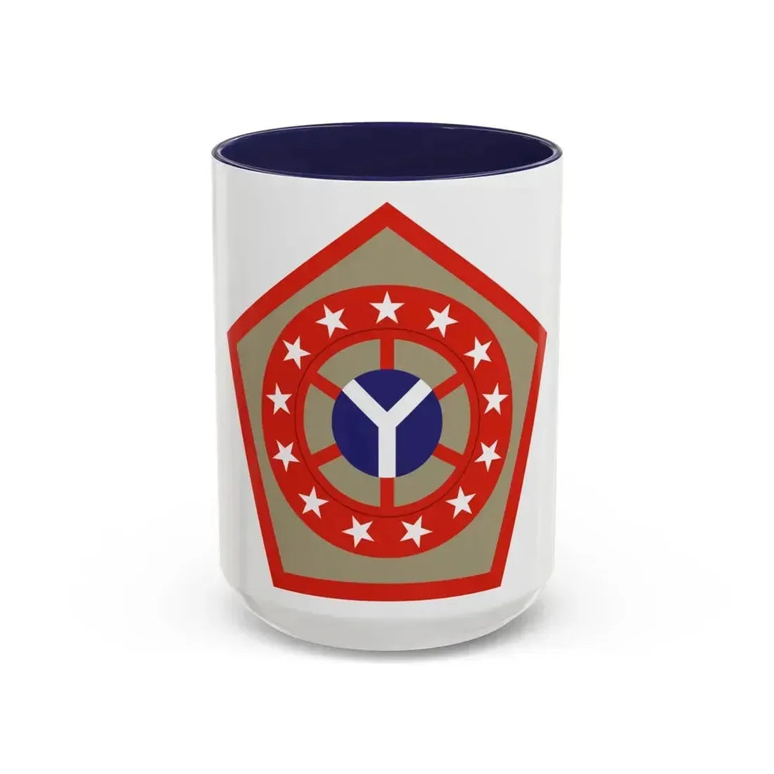 108th Sustainment Brigade (U.S. Army) Accent Coffee Mug 15oz Navy - Go Mug Yourself