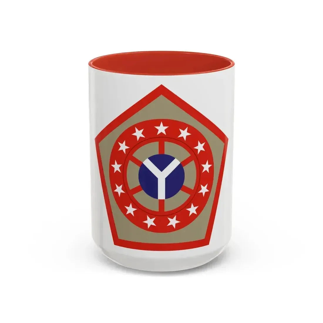 108th Sustainment Brigade (U.S. Army) Accent Coffee Mug 15oz Red - Go Mug Yourself