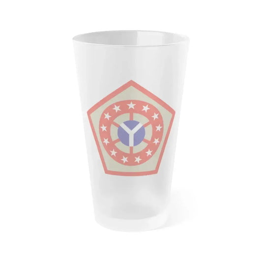 108th Sustainment Brigade (U.S. Army) Frosted Pint Glass 16oz Default Title - Go Mug Yourself