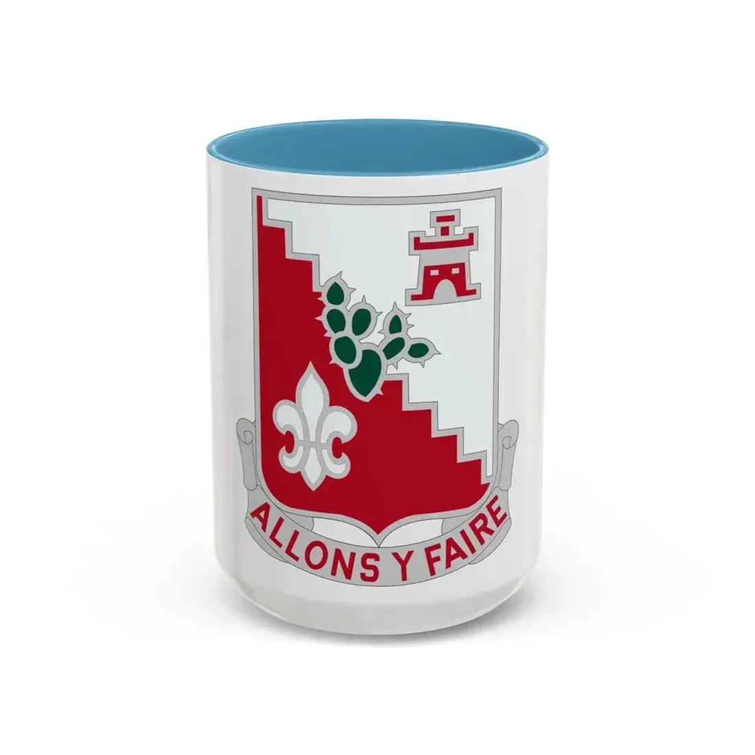 109 Engineer Battalion (U.S. Army) Accent Coffee Mug 15oz Light Blue - Go Mug Yourself