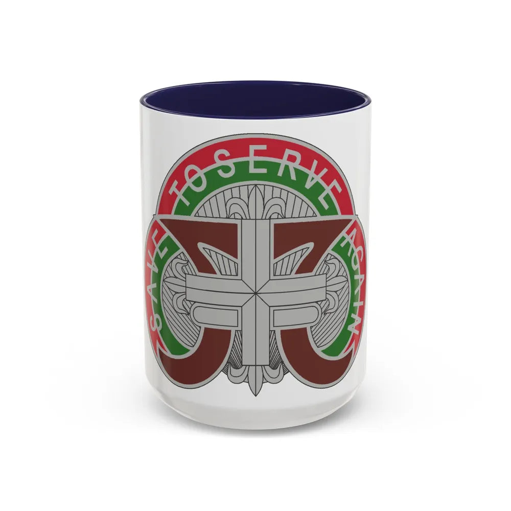 109 Medical Battalion (U.S. Army) Accent Coffee Mug-15oz-Navy-Go Mug Yourself