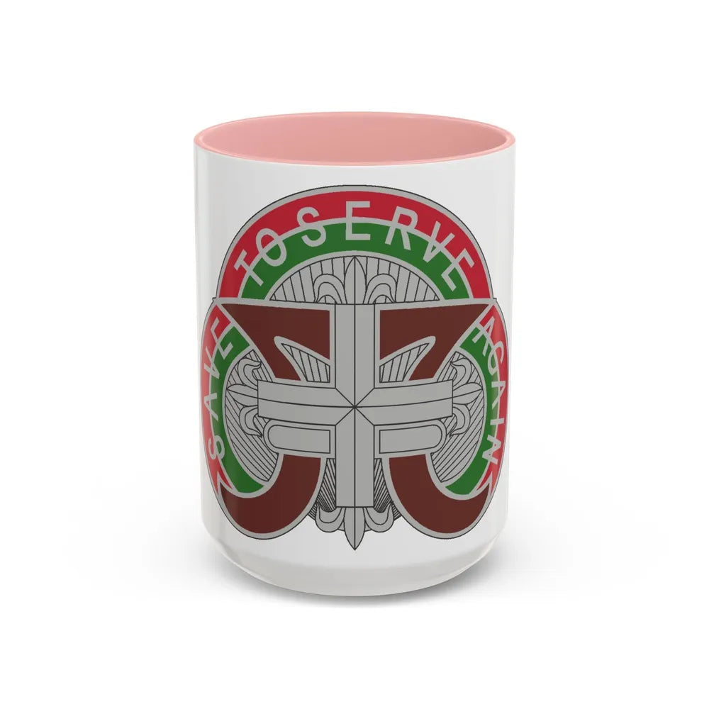 109 Medical Battalion (U.S. Army) Accent Coffee Mug-15oz-Pink-Go Mug Yourself