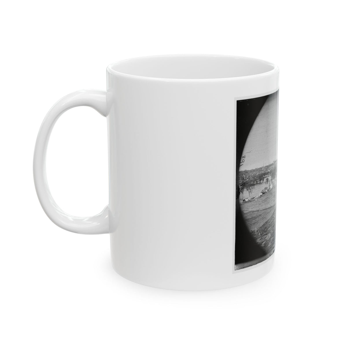 Richmond, Va. View Of City From Belle Isle; Gun In Foreground (U.S. Civil War) White Coffee Mug