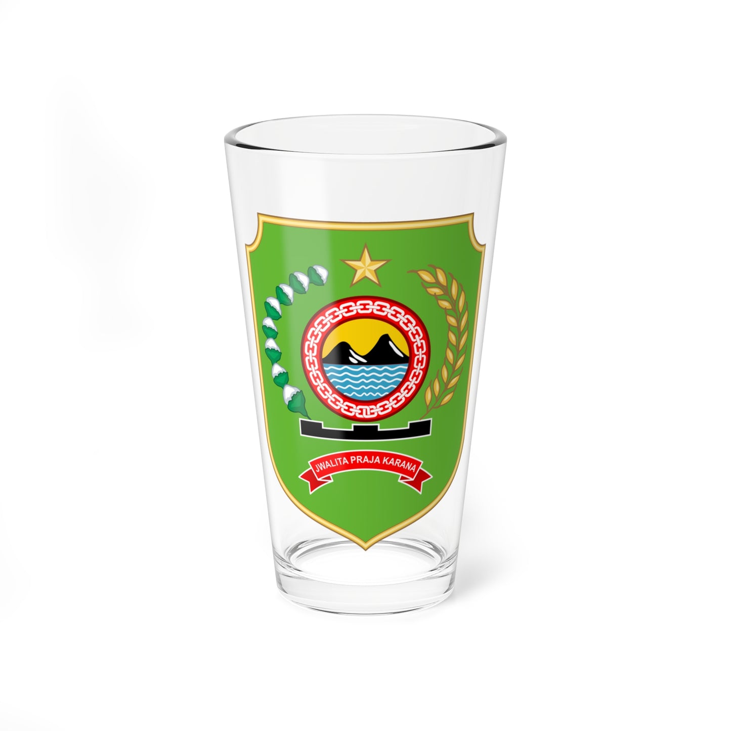 Seal of Trenggalek Regency (Indonesia) (Coat of Arms) Pint Glass 16oz