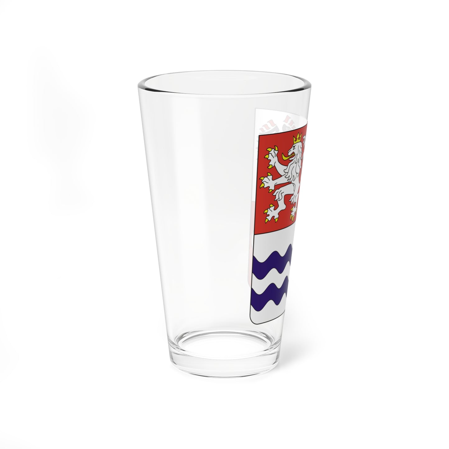 CZE Kraj Środkowoczeski COA (Czech Republic) (Coat of Arms) Pint Glass 16oz