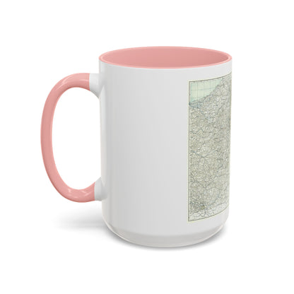 Western Theatre of War (1918) (Map) Accent Coffee Mug