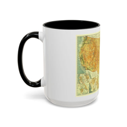 USA - The United States (1923) (Map) Accent Coffee Mug