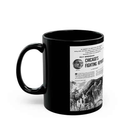 Chicago's Fighting Reporter, Man's magazine, February 1961 - Black Coffee Mug-Go Mug Yourself