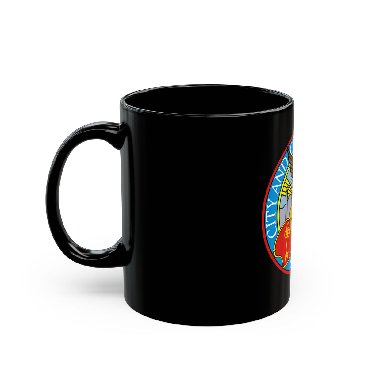 Seal of Denver - Black Coffee Mug