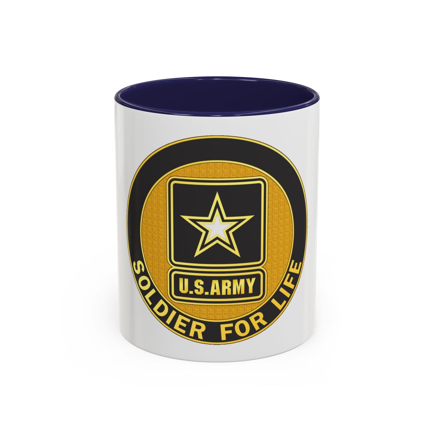 Soldier for Life Lapel Button (U.S. Army) Accent Coffee Mug