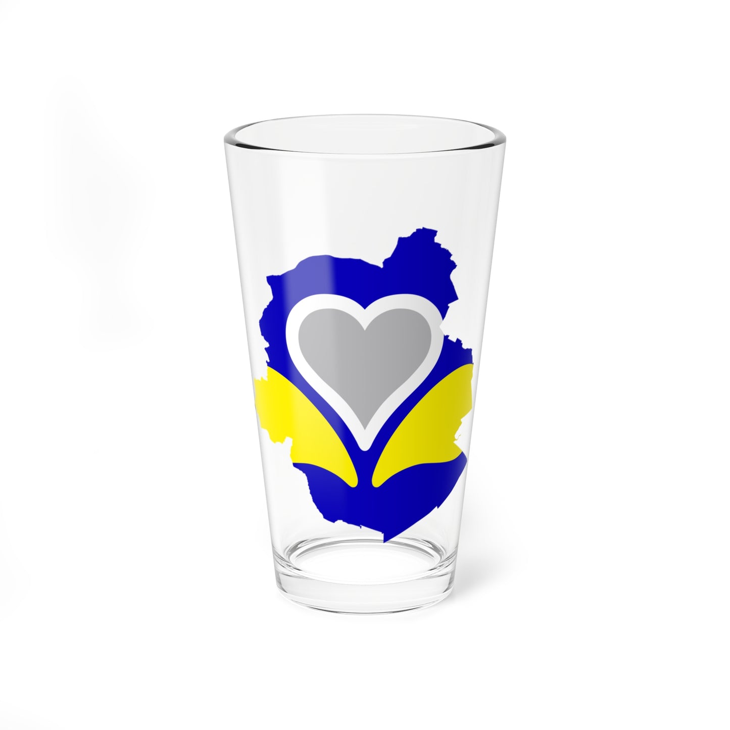 Flag map of Brussels 2 (Belgium) Pint Glass 16oz