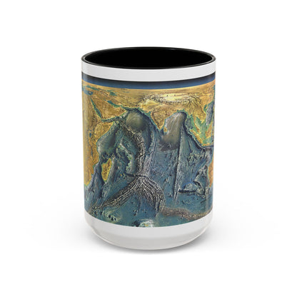 Indian Ocean Floor (1967) (Map) Accent Coffee Mug