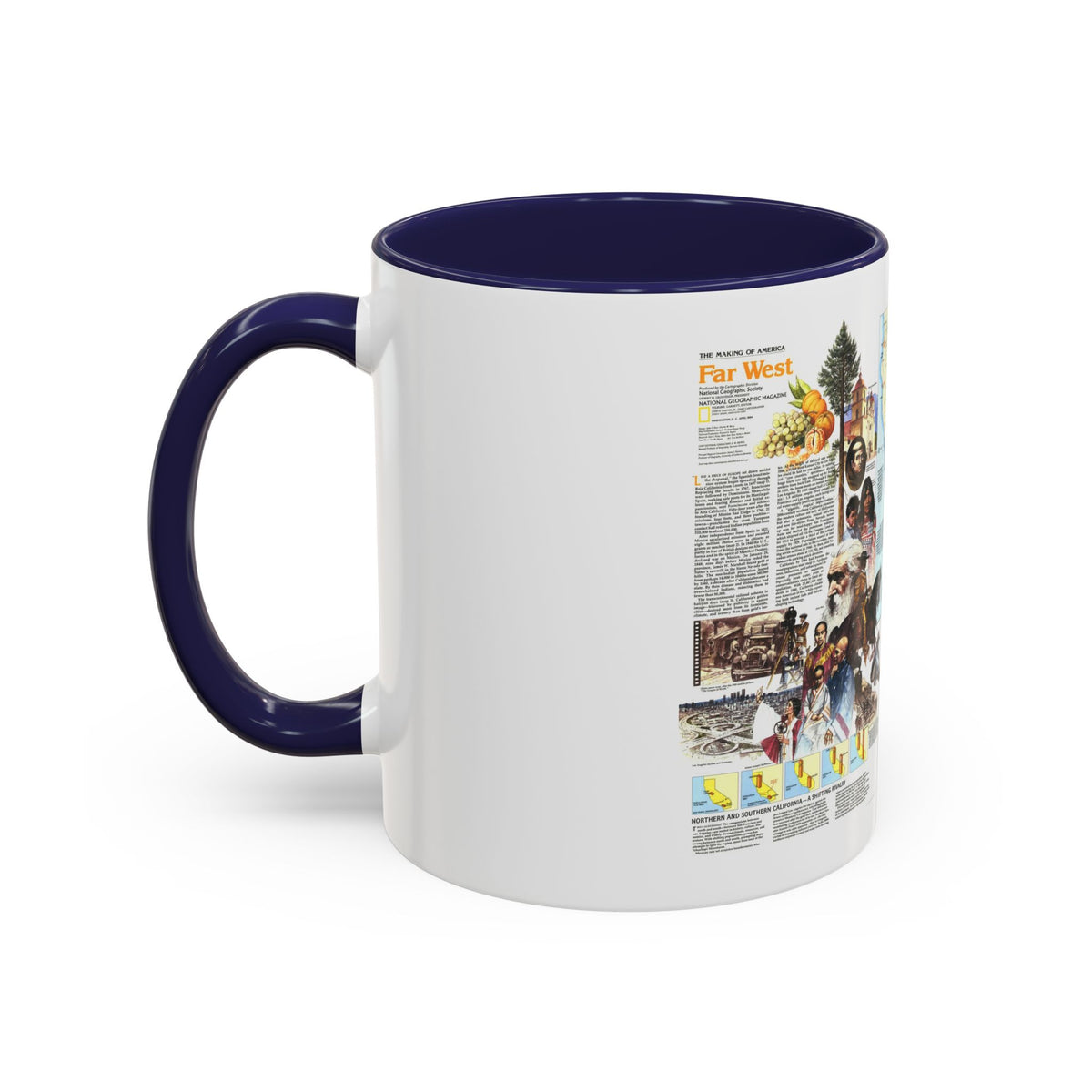 USA - Far West 2 (1984) (Map) Accent Coffee Mug