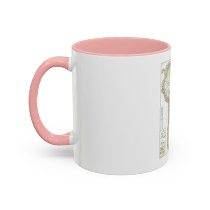 South America (1950) (Map) Accent Coffee Mug