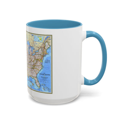 USA - The United States (1993) (Map) Accent Coffee Mug