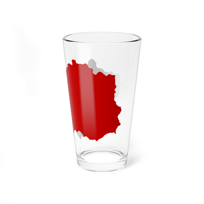 Flag map of Aosta Valley (Italy) Pint Glass 16oz
