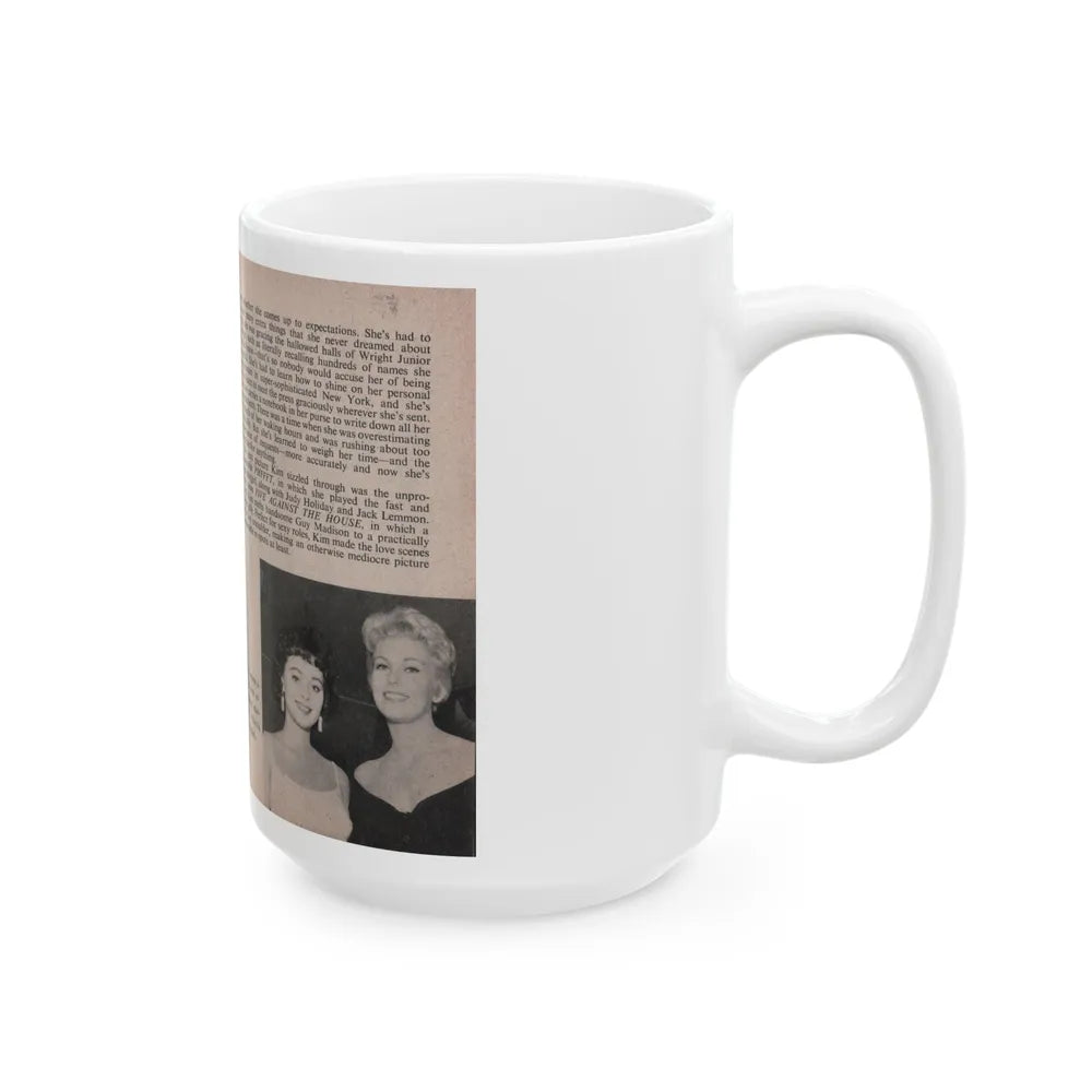 Kim Novak #149 - Scanned Mag. 66 Photos (Vintage Female Icon) White Coffee Mug-Go Mug Yourself