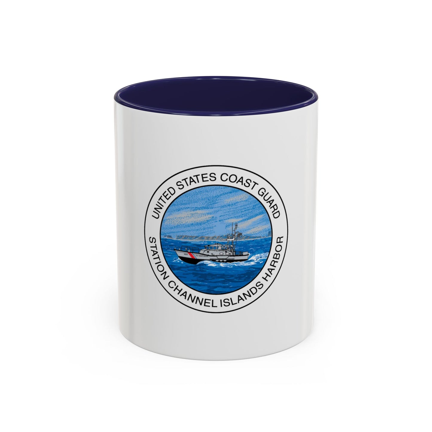 USCG Station Channel Islands Harbor (U.S. Coast Guard) Accent Coffee Mug