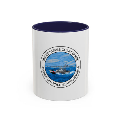 USCG Station Channel Islands Harbor (U.S. Coast Guard) Accent Coffee Mug